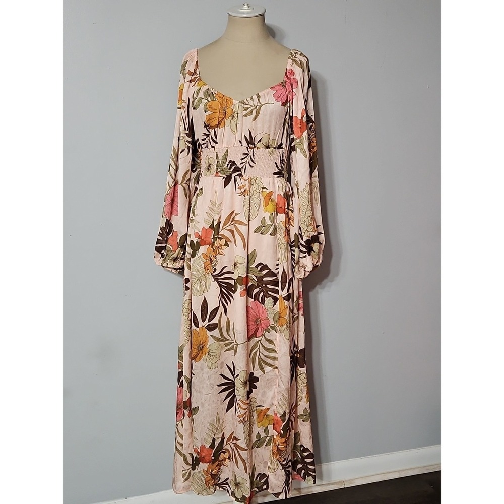 Women's Nordstrom NSR Floral Off-the-shoulder Smocked Waist Dress